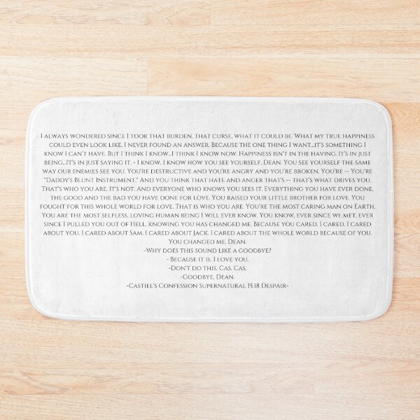 Item preview, castiel confession speech supernatural destiel 2 designed and sold by LannisterOnMars.
