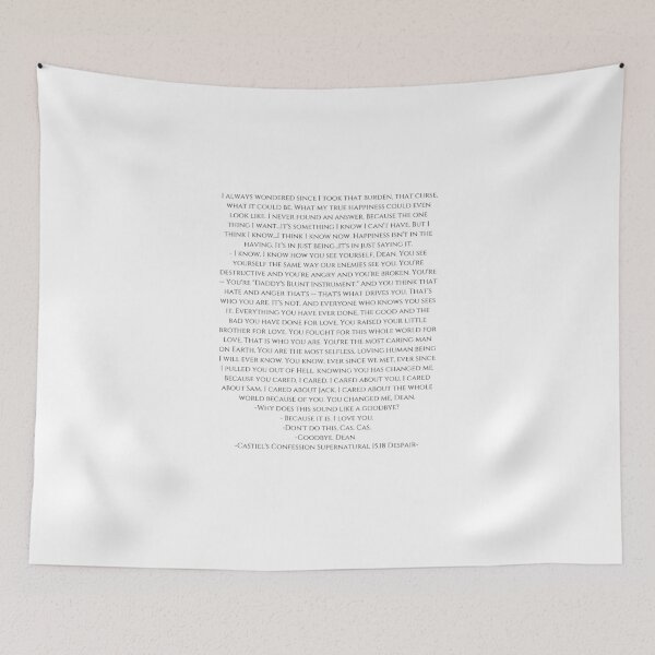 Item preview, castiel confession speech supernatural destiel 2 designed and sold by LannisterOnMars.