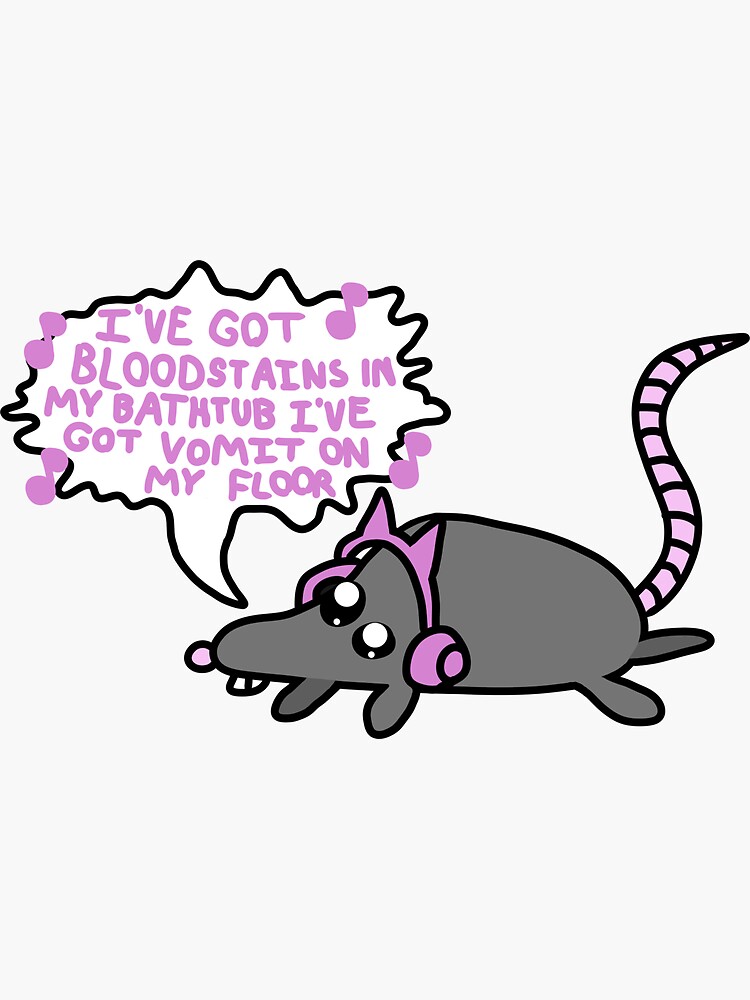 "Rat Singing Music" Sticker for Sale by bluebirdlake Redbubble