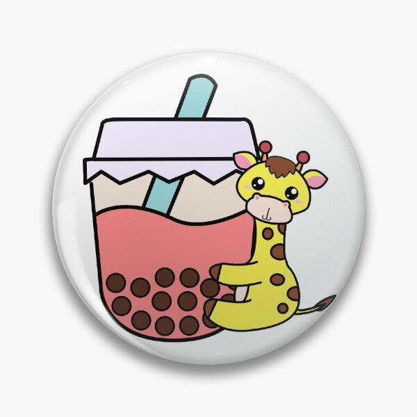 Item preview, Baby Kawaii Giraffe Hugs Sweet Bubble Tea Pink Boba Tea designed and sold by 4U2NV-LDN.