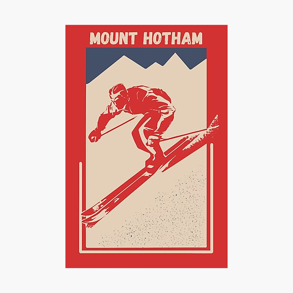 Item preview, Mount Hotham Australia Ski Resort Vintage Red Geometric Poster designed and sold by Vintage-TM.