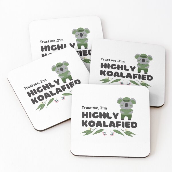Item preview, Highly Koalafied Animal Pun designed and sold by TipToppity.