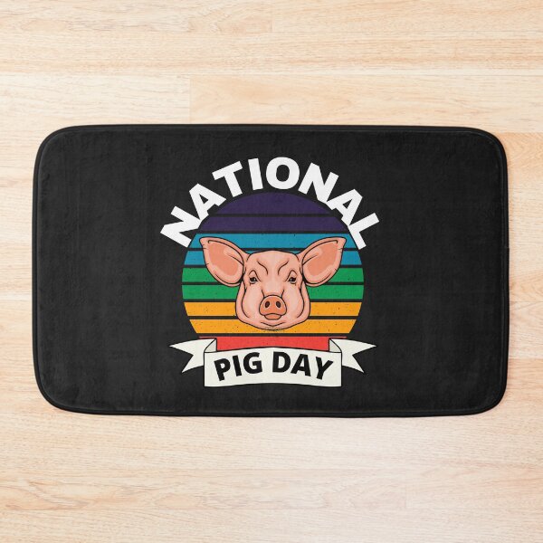 Item preview, NATIONAL PIG DAY, PIG FARMER, PIG HEAD, RUSTIC,  designed and sold by R B Chrystal.