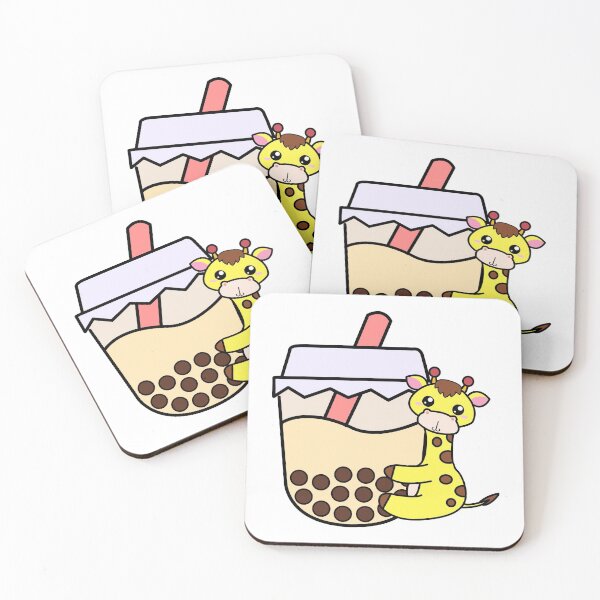 Item preview, Baby Kawaii Giraffe Hugs Sweet Bubble Tea Cream Boba Tea designed and sold by 4U2NV-LDN.