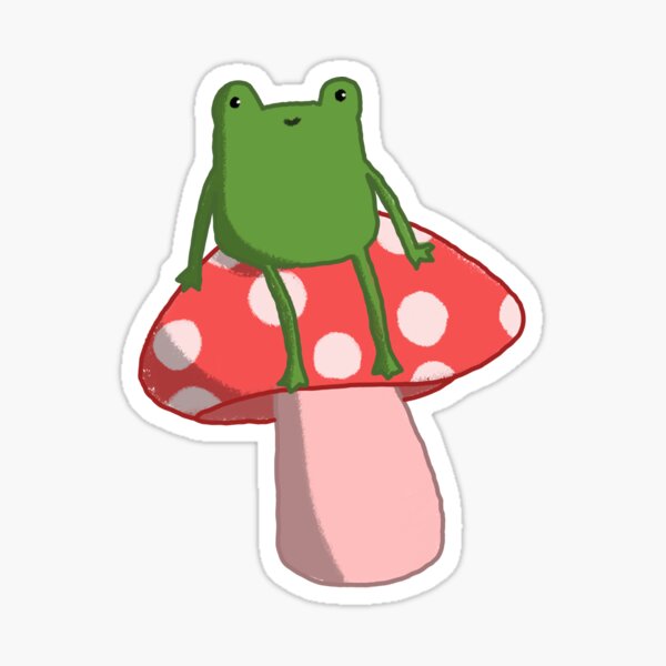 Item preview, Little Phrog Sitting on Mushroom designed and sold by FilomenasCorner.