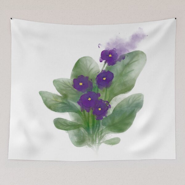 Item preview, African Violets | Watercolour Floral Illustration designed and sold by Chadrick Rode.
