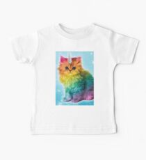 Unicorn Rainbow Cat Kitten Baby Tee
