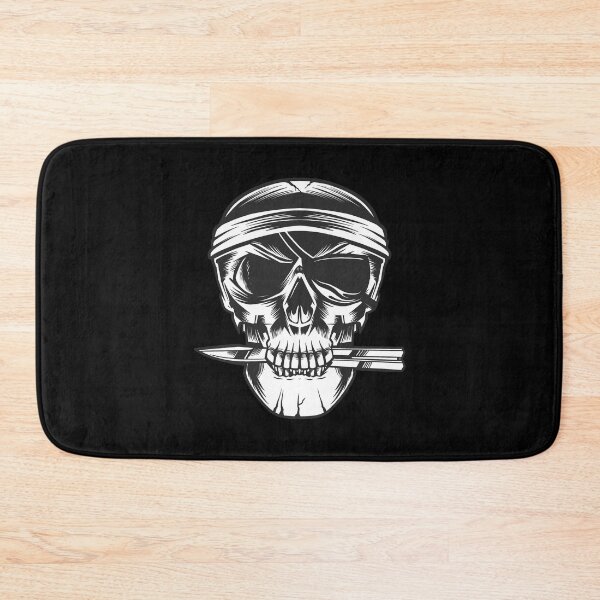 Item preview, Pirate Skull with balisong knife butterfly designed and sold by Piztees.