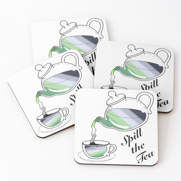 Item preview, Spill the tea Aromantic Flag designed and sold by NerdyCupcake559.