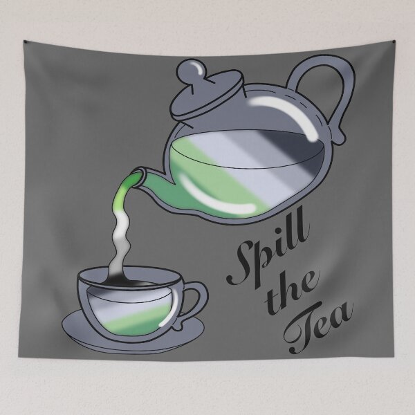 Item preview, Spill the tea Aromantic Flag designed and sold by NerdyCupcake559.