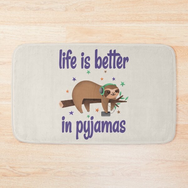 Item preview, Life Is Better In Pyjamas designed and sold by curledup-cat.