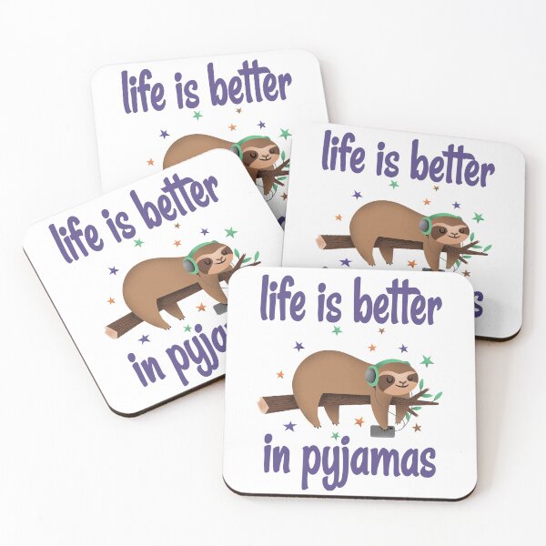 Item preview, Life Is Better In Pyjamas designed and sold by curledup-cat.