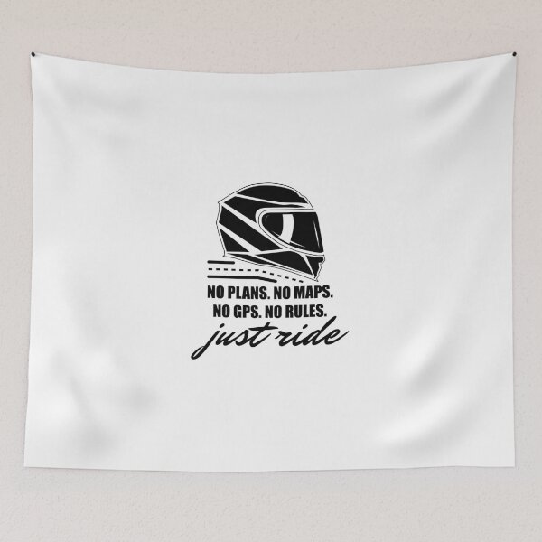 Item preview, No plans, No Maps, Just Ride, Motorcycle helmet designed and sold by Minimalist Quotes and Sayings.