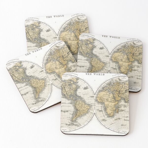 Item preview, Vintage World Map designed and sold by redoARTstore.