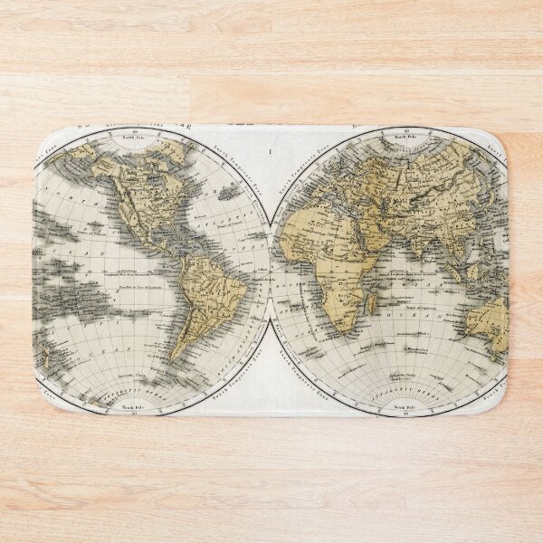 Item preview, Vintage World Map designed and sold by redoARTstore.