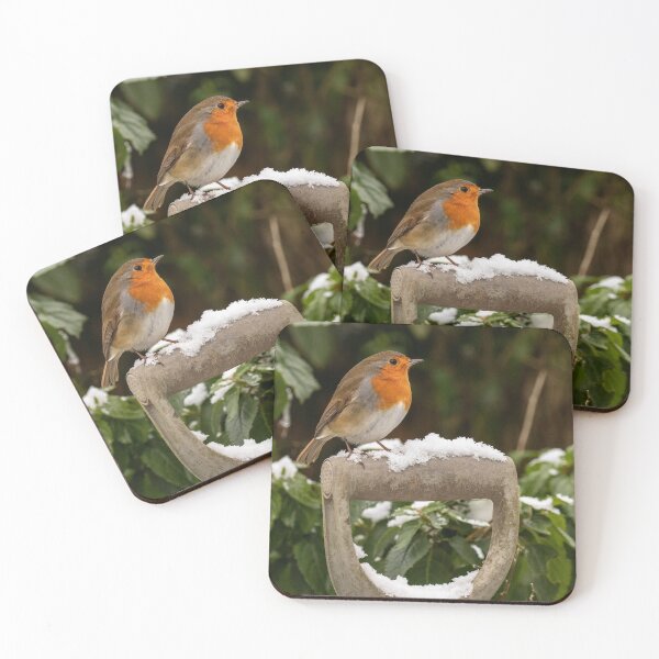 Item preview, Robin on the snow on fork handle designed and sold by Glenn Welch.