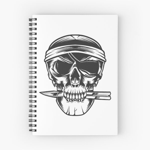 Item preview, Pirate Skull with balisong knife butterfly knives designed and sold by Piztees.