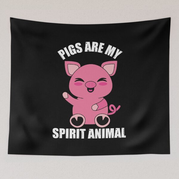 Item preview, Pigs are my spirit animal #Whitetext designed and sold by Happy-PrintZ.