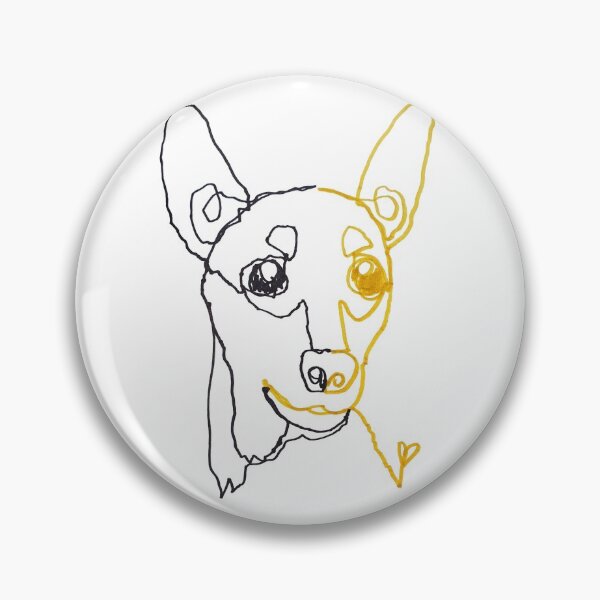 Item preview, Mini pincher ambidextrous line drawing designed and sold by orangerinka.