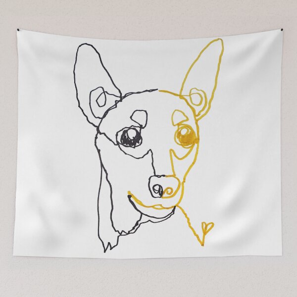 Item preview, Mini pincher ambidextrous line drawing designed and sold by orangerinka.