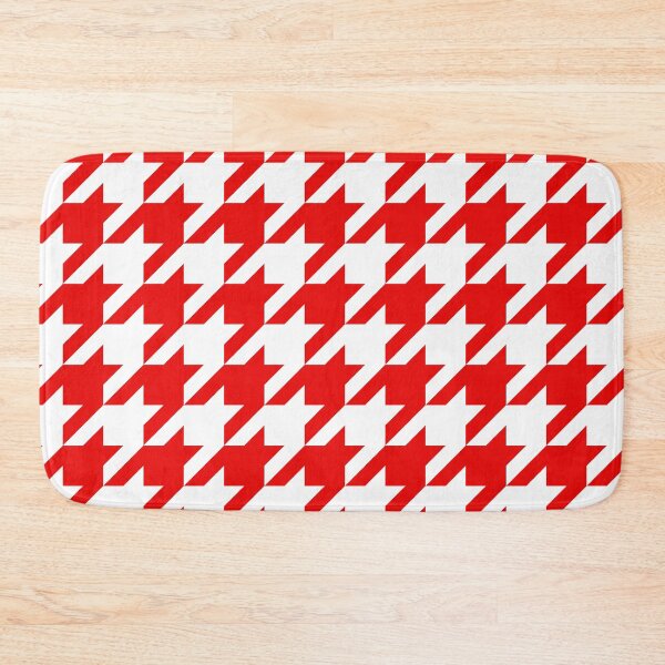 Item preview, Red and White Houndstooth Large designed and sold by Feeling Artsy.