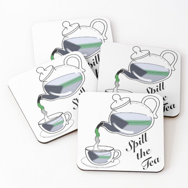 Item preview, Spill the tea Demiromantic Flag designed and sold by NerdyCupcake559.
