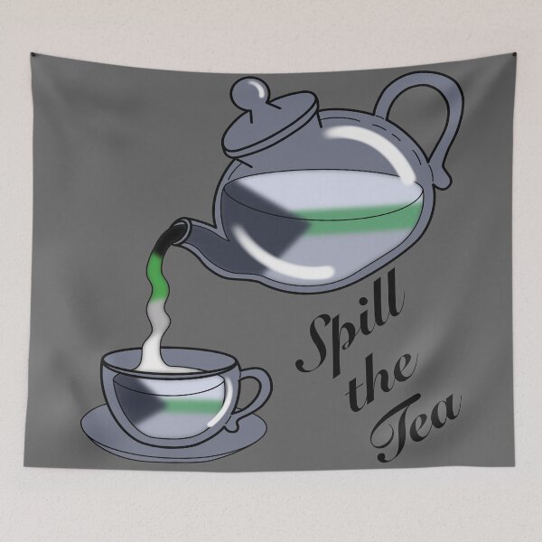 Item preview, Spill the tea Demiromantic Flag designed and sold by NerdyCupcake559.