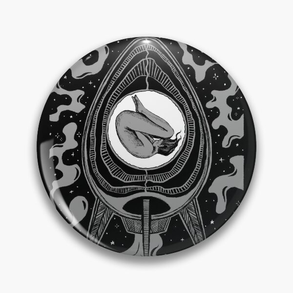 Item preview, The girl in the rocket in the form of an egg. Monochrome print. designed and sold by SayukOlga.