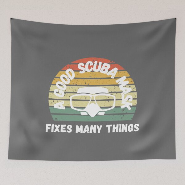 Item preview, A Good Scuba Mask Fixes Many Things designed and sold by StudioAquaLumos.