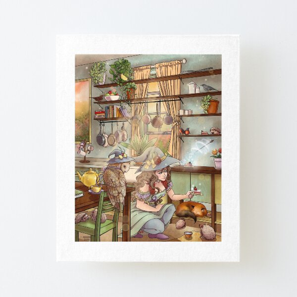 Kitchen Witch Canvas Mounted Print