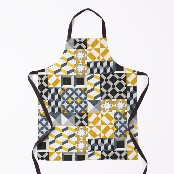 Item preview, Geometric tiles inspiration patchwork // yellow and gray designed and sold by SelmaCardoso.
