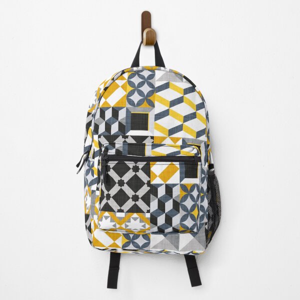 Item preview, Geometric tiles inspiration patchwork // yellow and gray designed and sold by SelmaCardoso.
