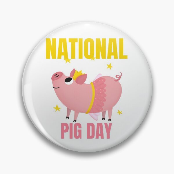Item preview, National Pig Day Happy Pig for Pig Lovers Pink Stars Oink Cute Pigs designed and sold by KLINESTORE.