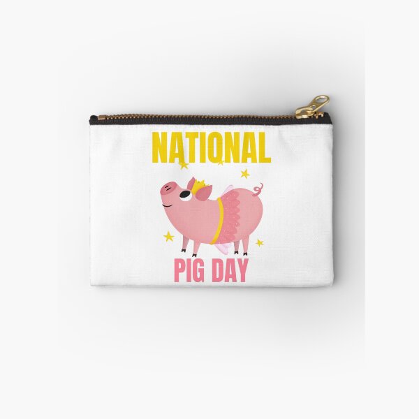Item preview, National Pig Day Happy Pig for Pig Lovers Pink Stars Oink Cute Pigs designed and sold by KLINESTORE.