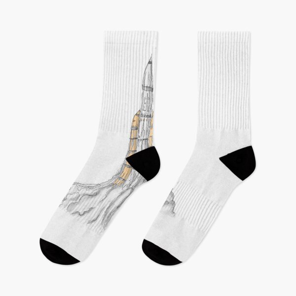 Item preview, rocket taking off illustration designed and sold by Steph6767.