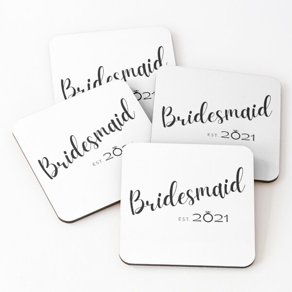 Item preview, Bridesmaid Est. 2021 designed and sold by spanningtime.
