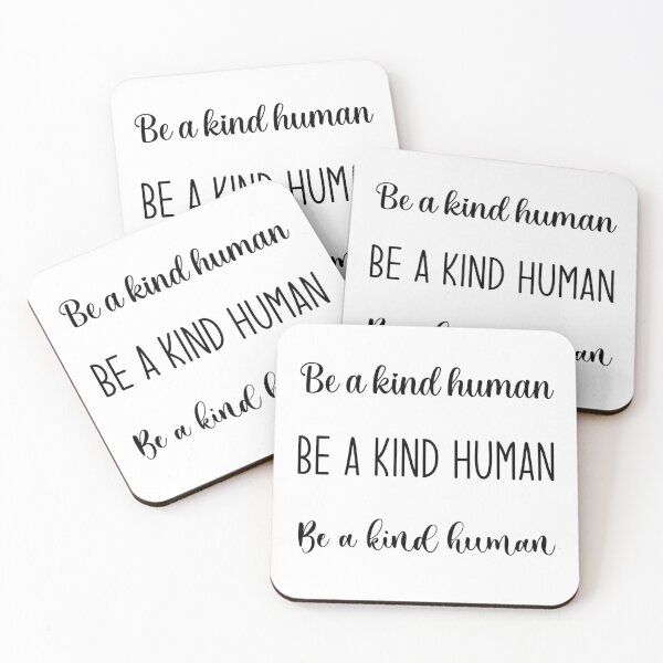 Item preview, "Be a kind human" quote stickers pack designed and sold by mindofelly.