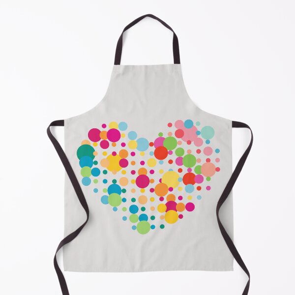 Item preview, Heart - dotted design in neon pastel colours designed and sold by greatnorris.