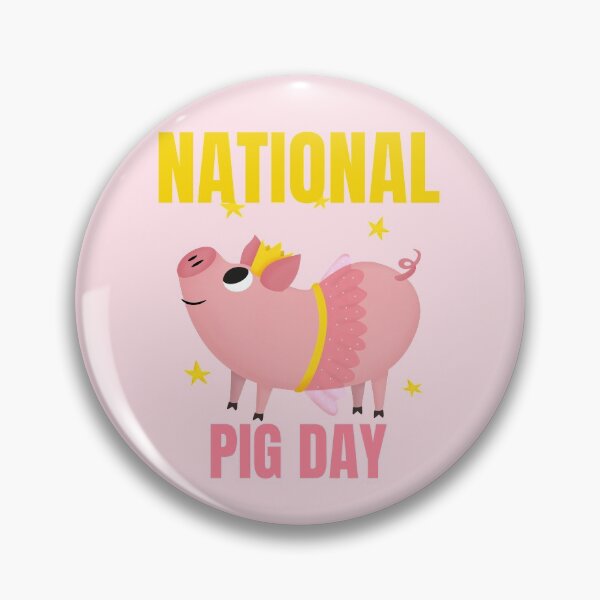 Item preview, National Pig Day Happy Pig for Pig Lovers Pink Stars Oink Cute Pigs designed and sold by KLINESTORE.