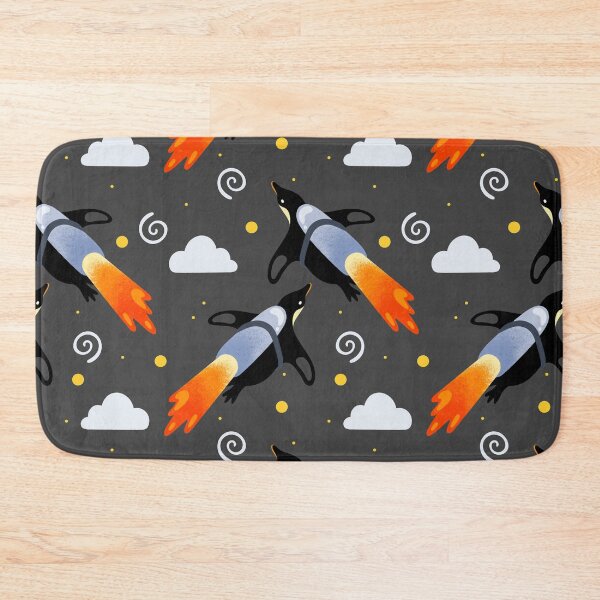 Item preview, JetPack Penguin Pattern designed and sold by ChrisRoseStudio.
