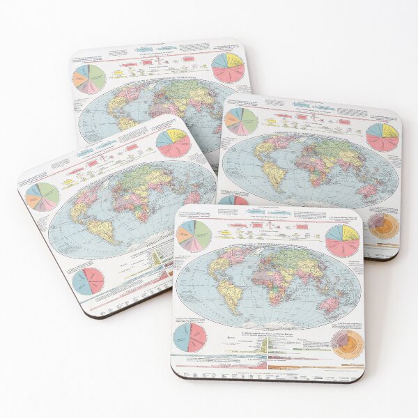 Item preview, Vintage World Map designed and sold by redoARTstore.