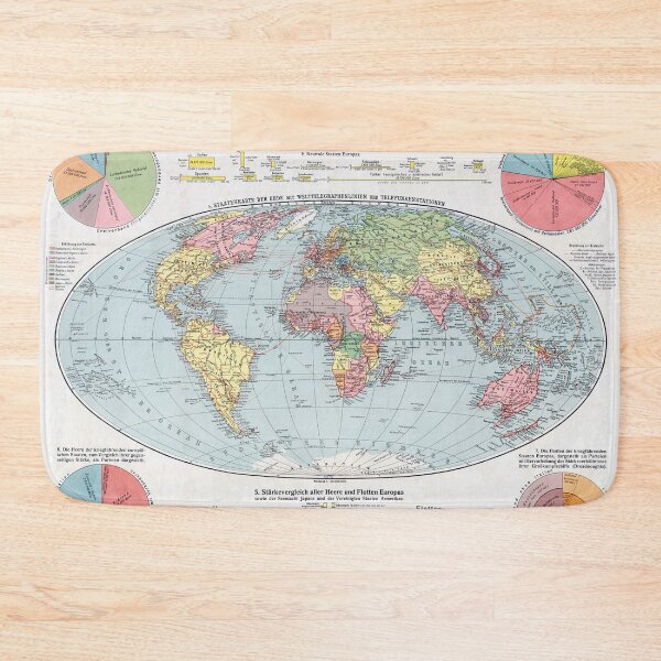 Item preview, Vintage World Map designed and sold by redoARTstore.