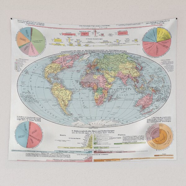 Item preview, Vintage World Map designed and sold by redoARTstore.