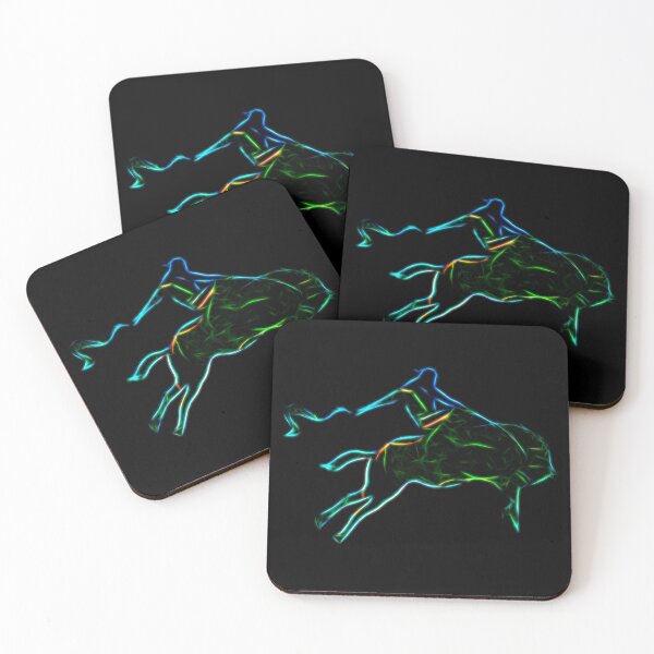 Item preview, Rodeo rider as a fractal silhouette designed and sold by Nicole Bleck.