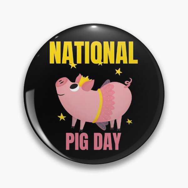 Item preview, National Pig Day Happy Pig for Pig Lovers Pink Stars Oink Cute Pigs designed and sold by KLINESTORE.