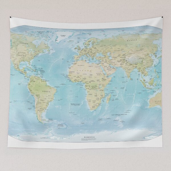 Item preview, Map of the World - Earth designed and sold by redoARTstore.