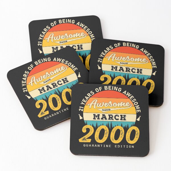 Item preview, 21 Years of Being Awesome Since 2000 March designed and sold by TrendingTees4u.