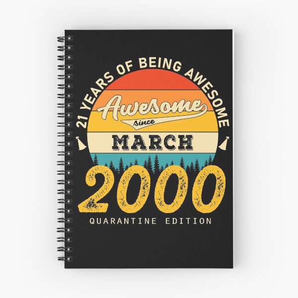 Item preview, 21 Years of Being Awesome Since 2000 March designed and sold by TrendingTees4u.