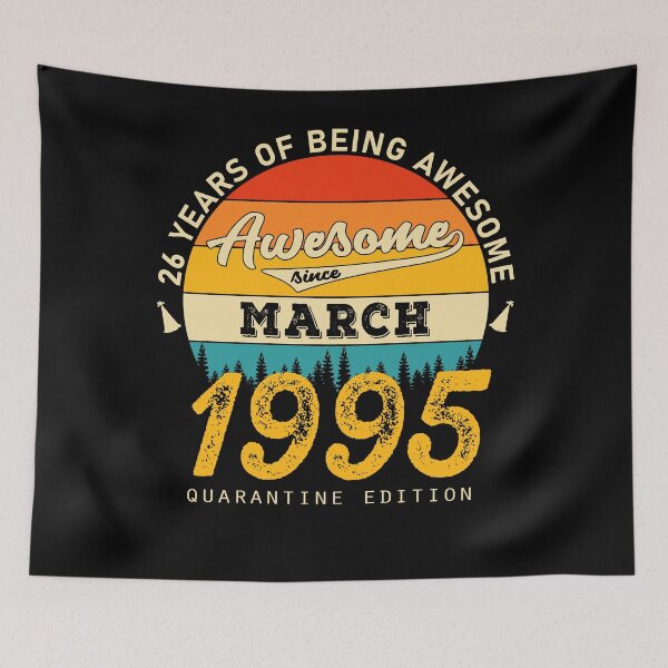 Item preview, 26 Years of Being Awesome Since 1995 March designed and sold by TrendingTees4u.