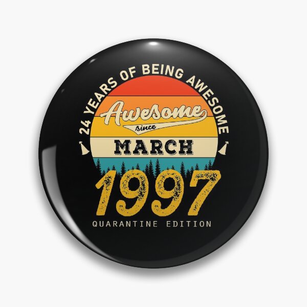 Item preview, 24 Years of Being Awesome Since 1997 March designed and sold by TrendingTees4u.